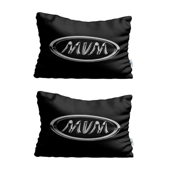 پشت گردنی صندلی خودرو شمسه نگار مدل لوگوی ماشین مجموعه دو عددی